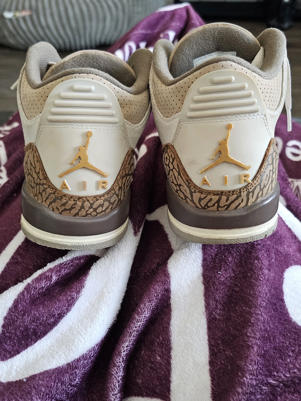 Nike Air Jordan Kids' Tan and Brown Retro Sneakers